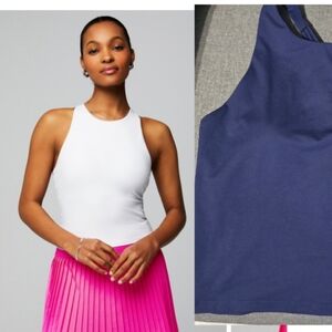 Fabletics Strappy Built-In Bra Tank - Navy Blue